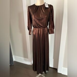 Mango brand NWT Copper midi dress